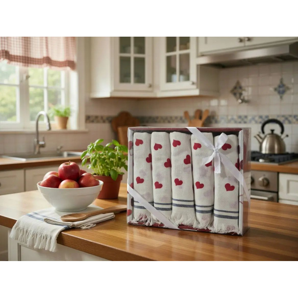Рушники кухонні лляні Nilteks 5шт, 40*60см