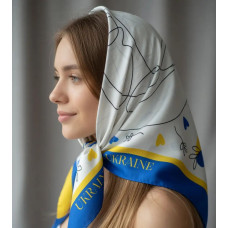 Хустка патріотична якість атлас - голуб