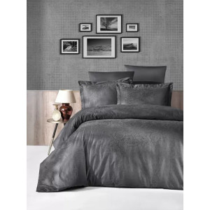 Постільна білизна First Choice Jacquard Satin Dark Series - Tecna Anthracite