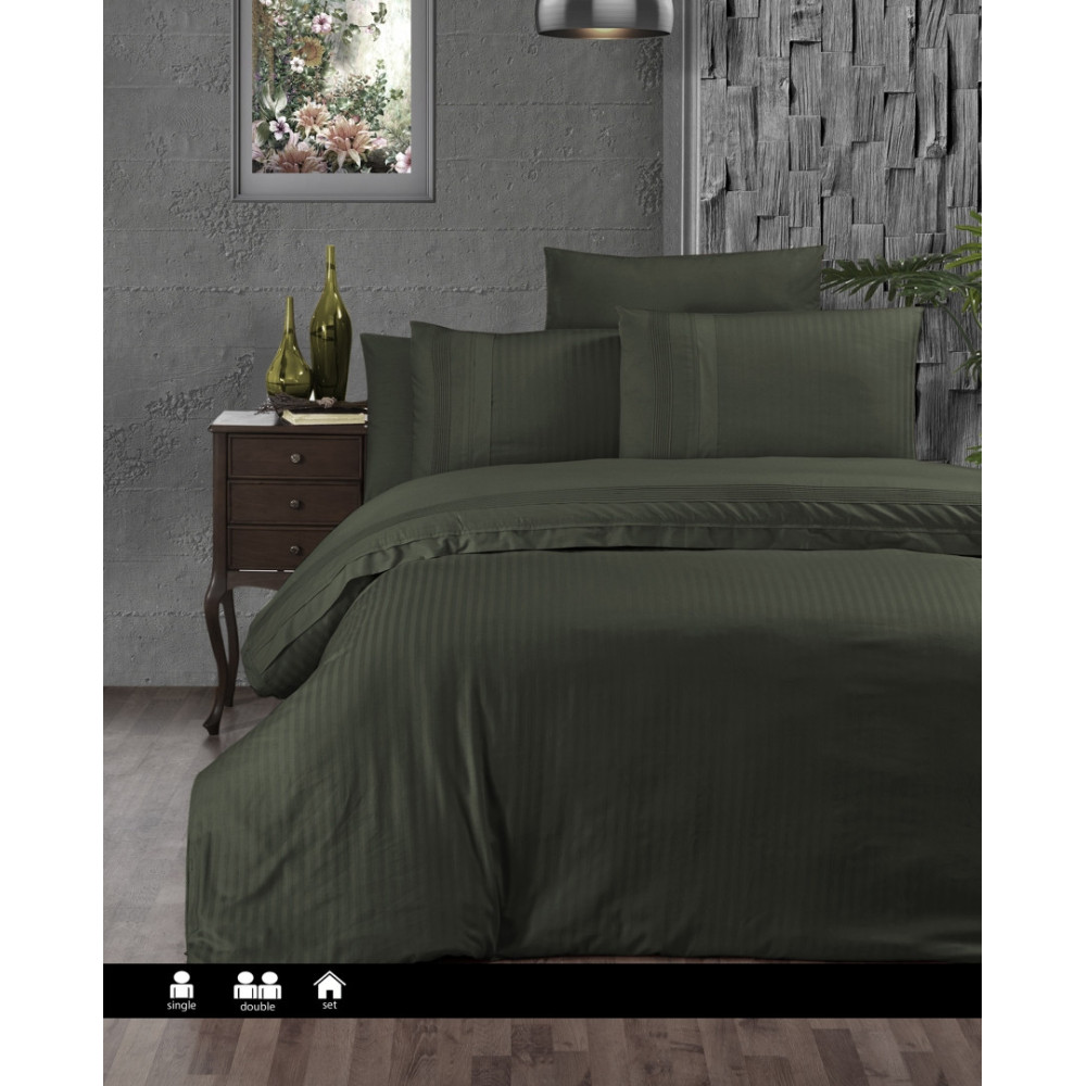 Постільна білизна First Choice Deluxe Ranforce Dark Series - Gala Dark Green