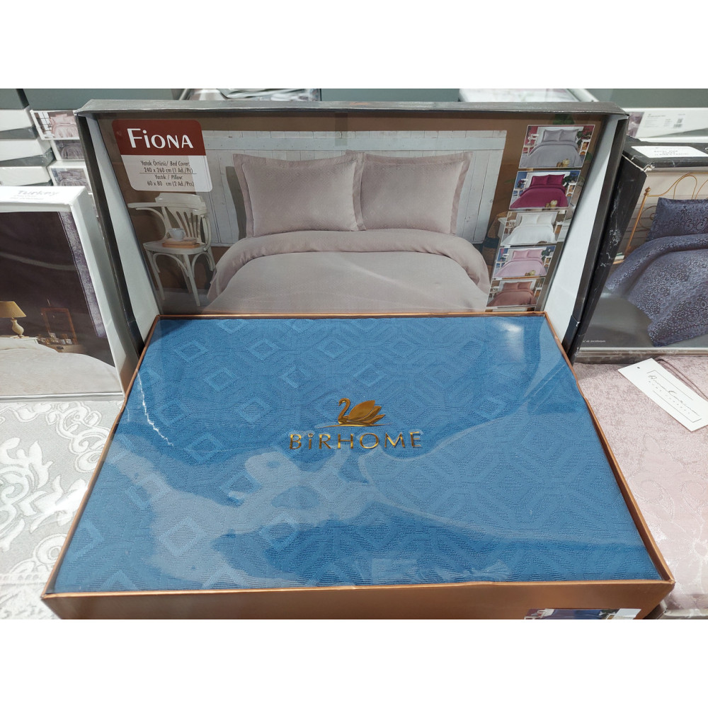 Покривало однотонне Birhome - Fiona 240*260 пудровий
