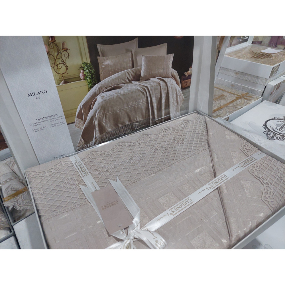 Покривало жакардове Gardines Milano Bej 240*260