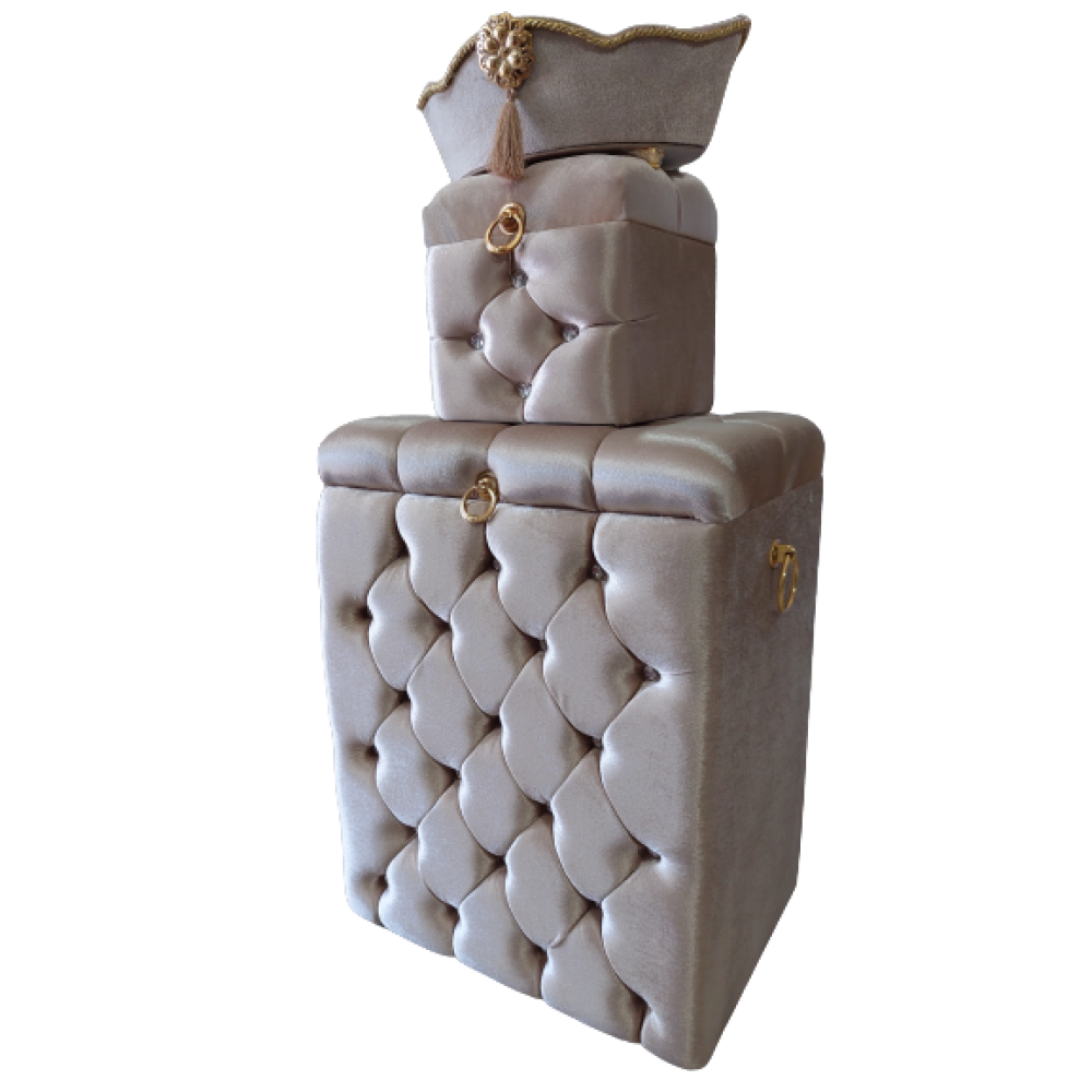 Набір кошиків для зберігання білизни 3шт беж