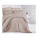 Постільна білизна Clasy Stripe Satin Turkey - Acik Kahve