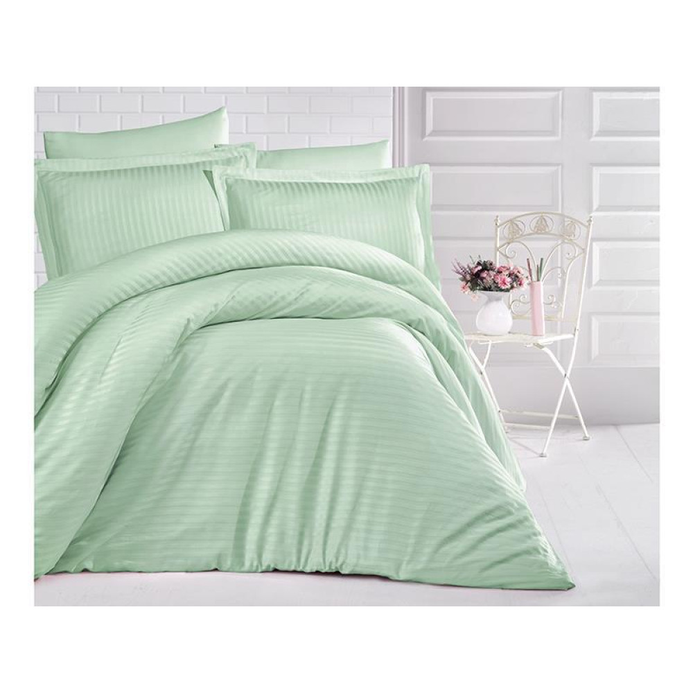 Постільна білизна Clasy Stripe Satin Turkey - Mint