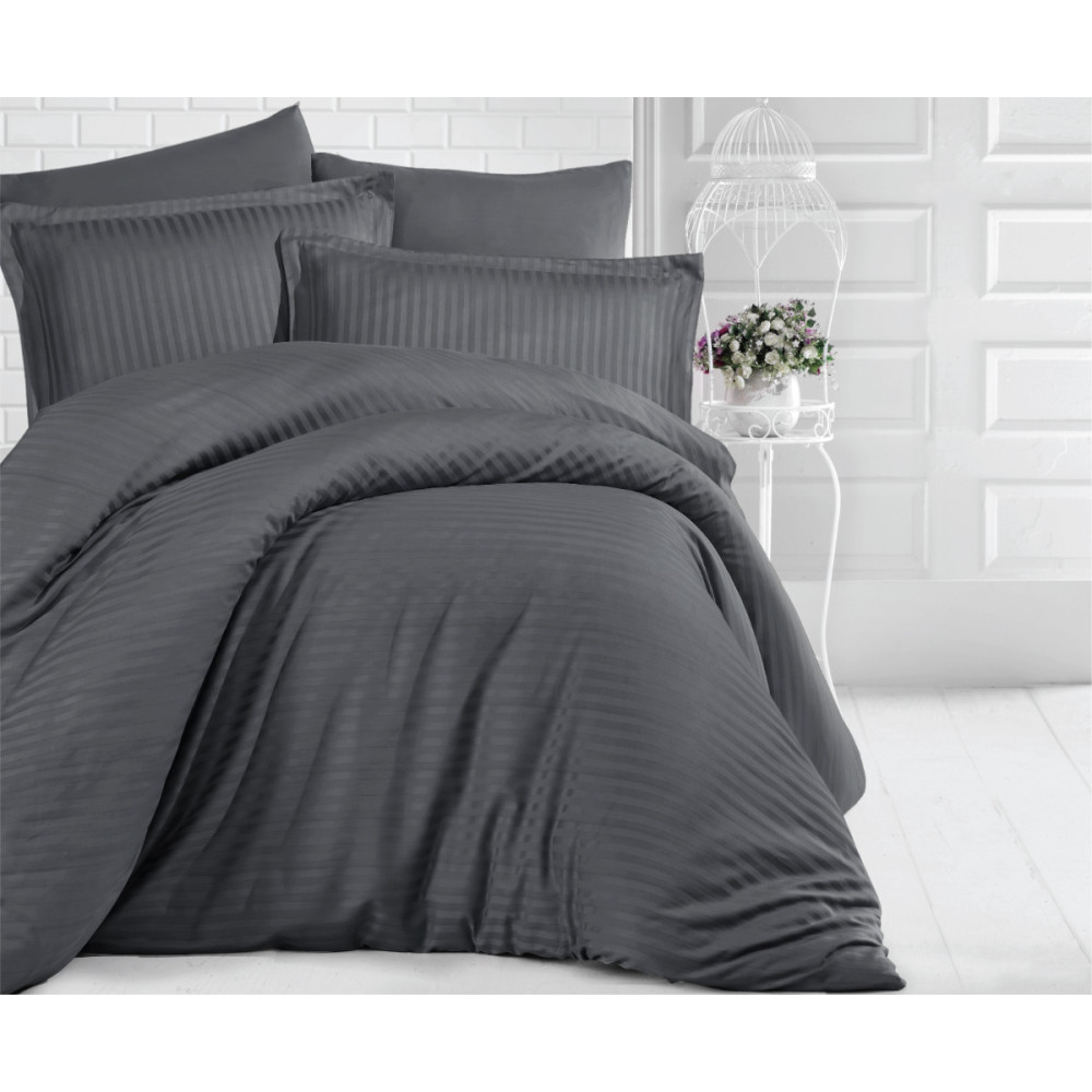 Постільна білизна Clasy Stripe Satin Turkey - Fume