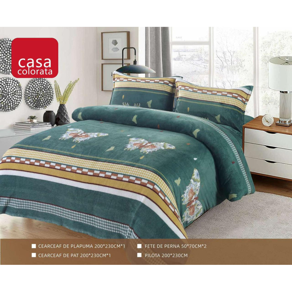 Велюрова постільна білизна Casa Colorata Євро