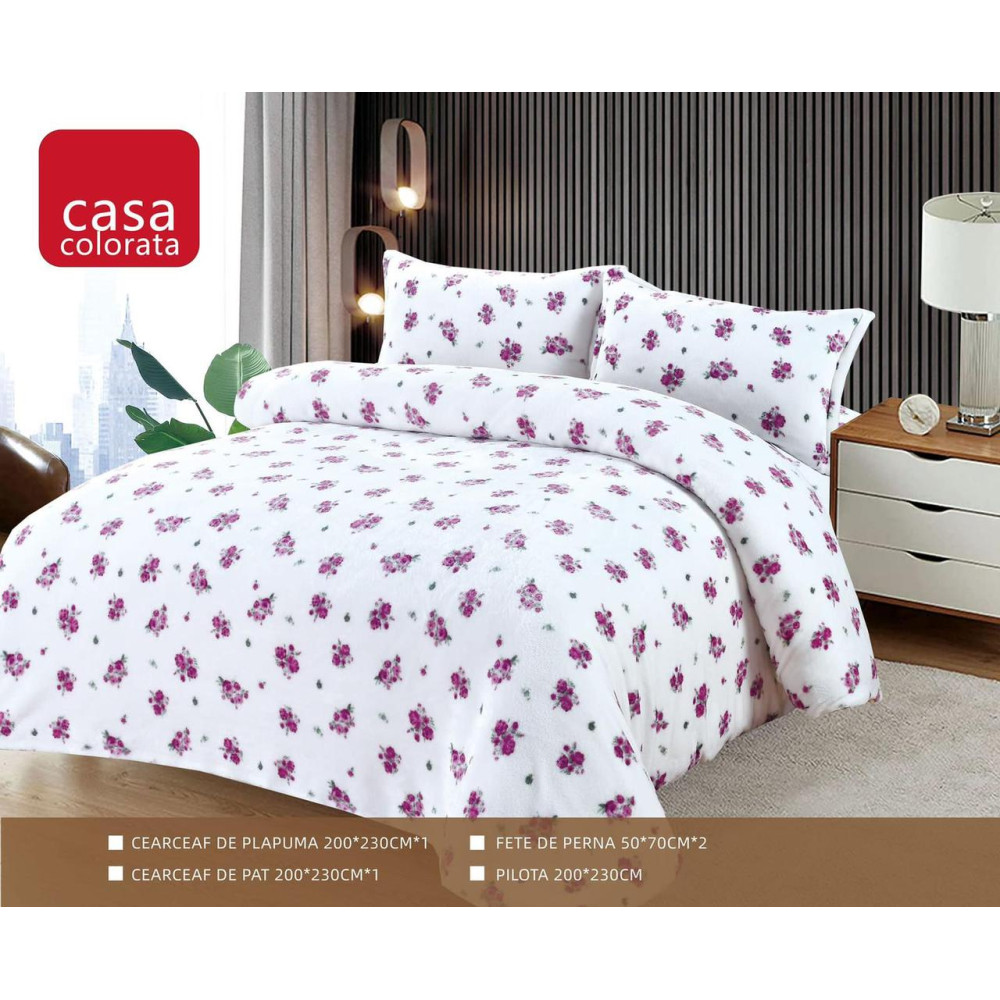 Велюрова постільна білизна Casa Colorata Євро
