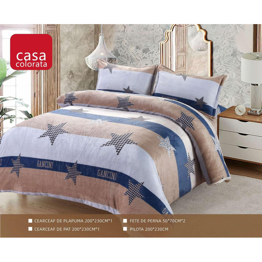 Велюрова постільна білизна Casa Colorata Євро