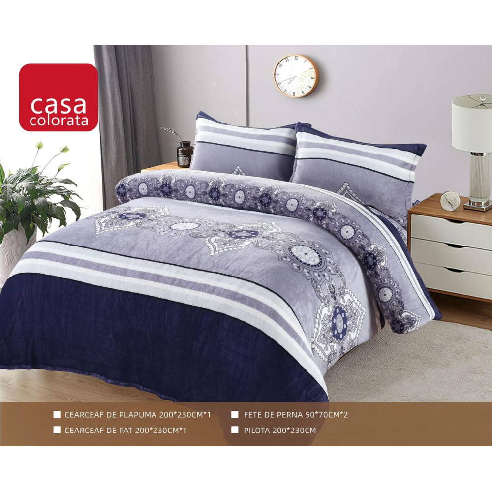 Велюрова постільна білизна Casa Colorata Євро