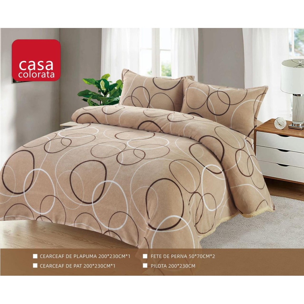 Велюрова постільна білизна Casa Colorata Євро