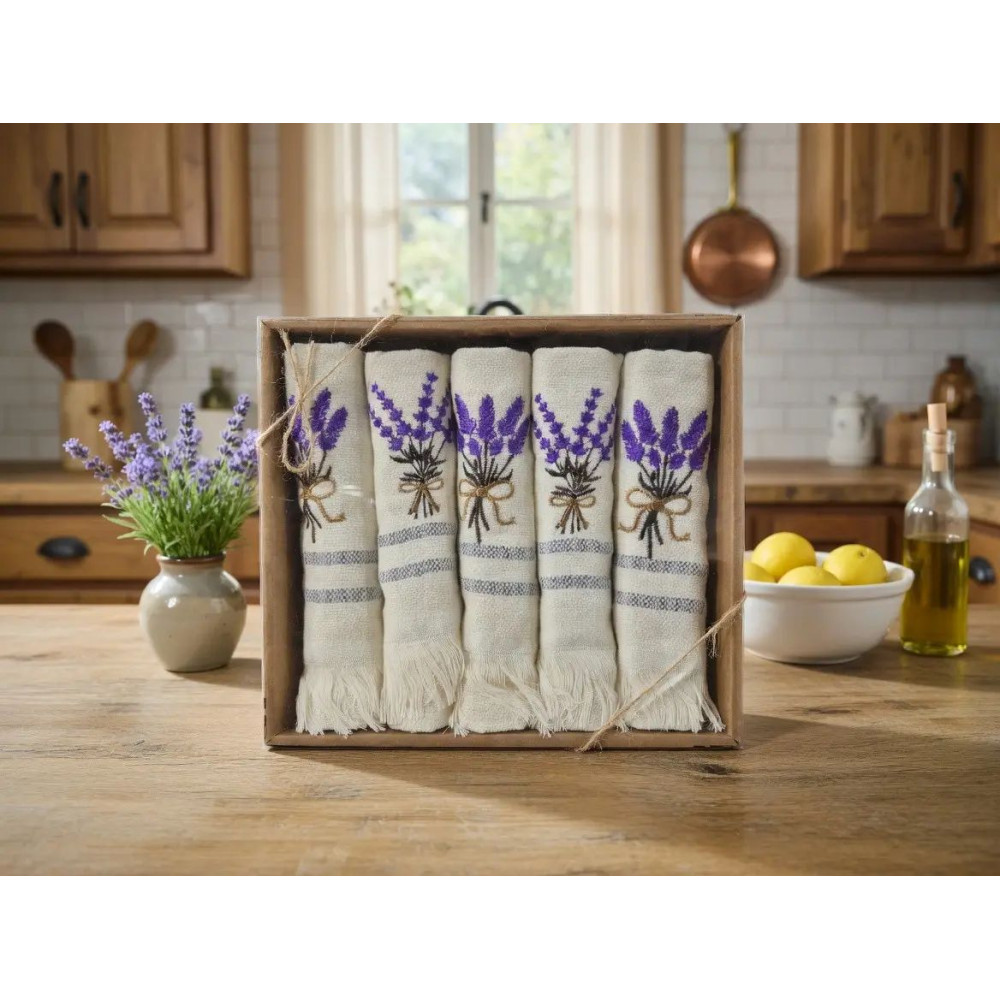 Рушники кухонні лляні Nilteks 5шт, 40*60см