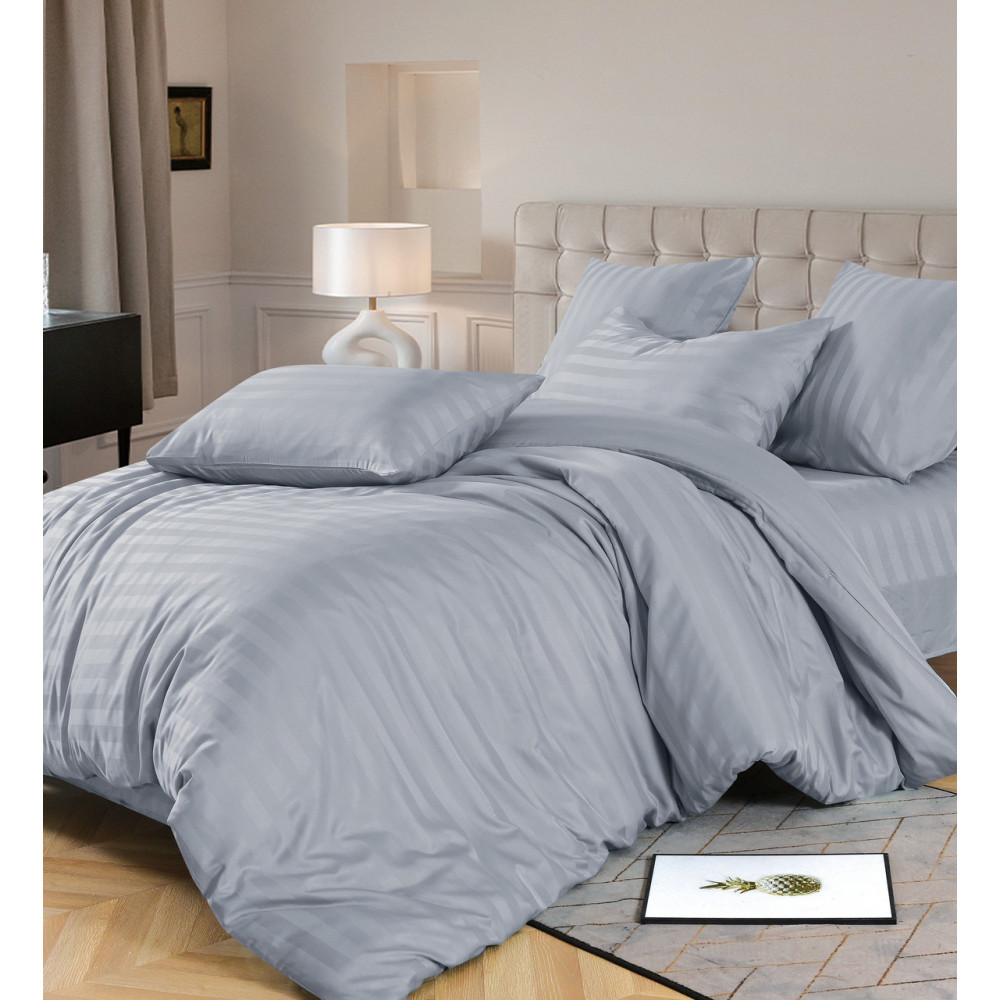 Постільна білизна Epico Stripe Satin - Євро - Beige
