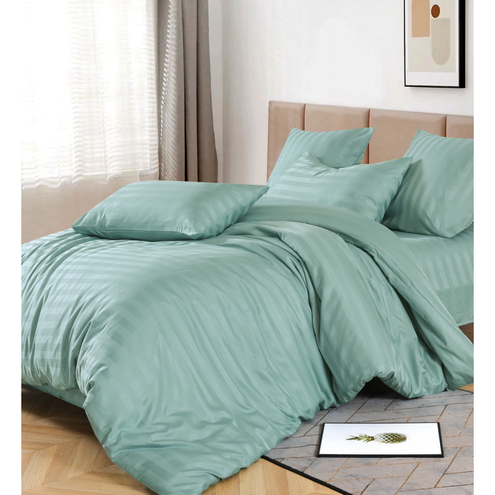 Постільна білизна Epico Stripe Satin - Євро - Beige