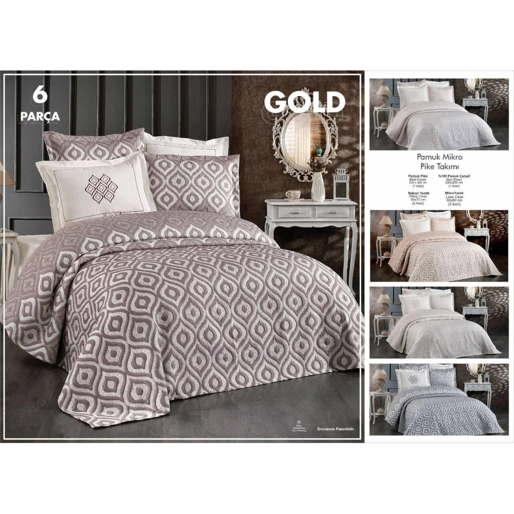 Покривало комплект 6 одениць Gold 260*260