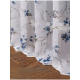 Тюль льон з блакитною квіткою Jasmin Blue
