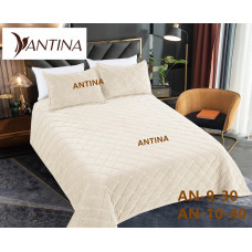 Покривало полуторне Velur Colorful - Antina Chane 150*210 - топлене молоко
