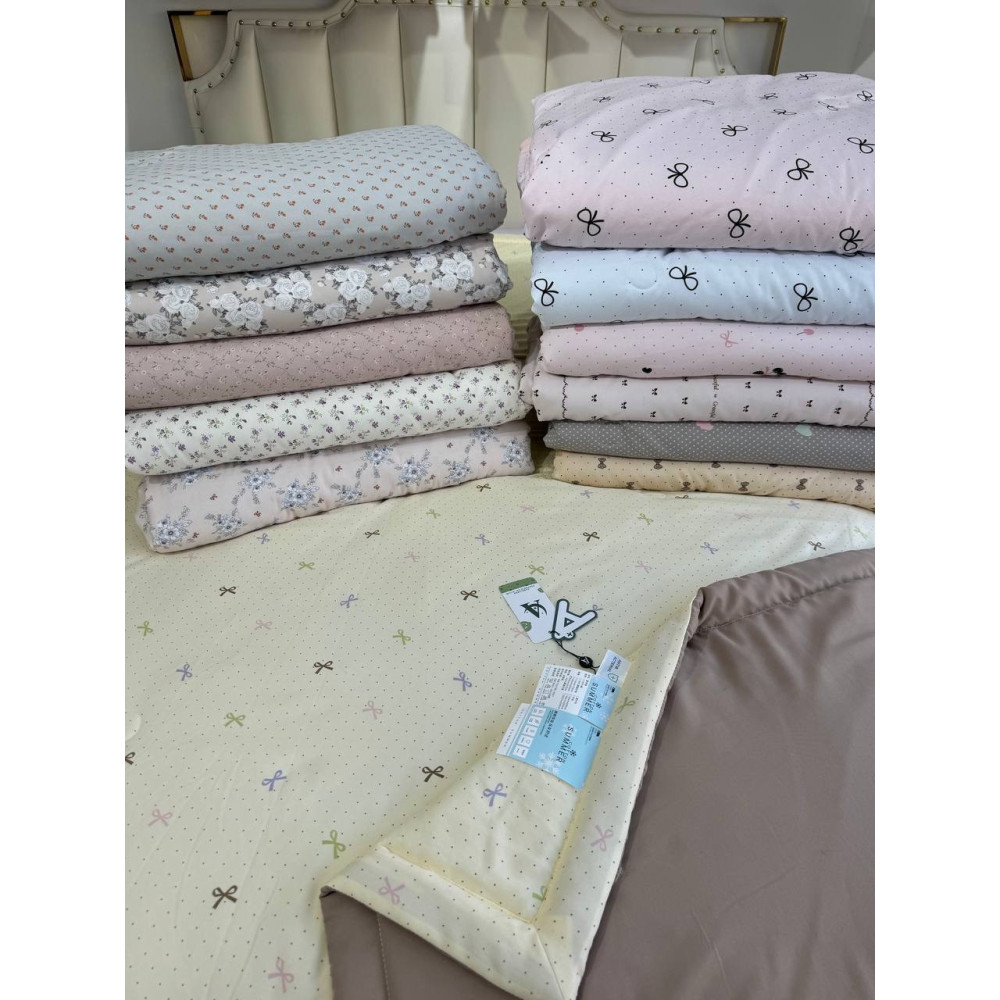 Комплект літньої постільної білизни з ковдрою Micro Satin Hanny Євро