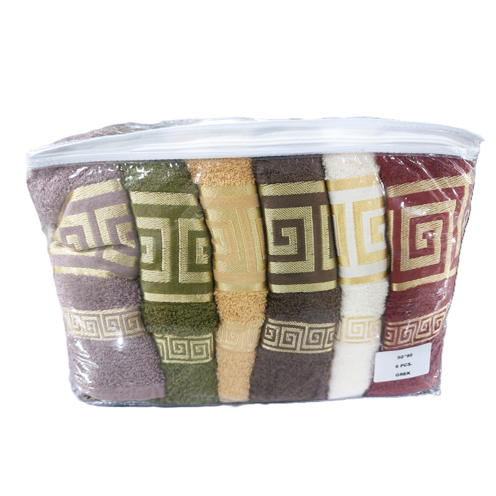 Махрові рушники Febo Vip Cotton Turkey 6шт - Grek