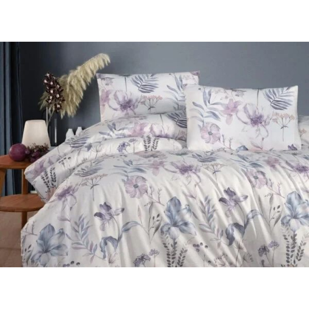 Постільна білизна First Choice Ranforce Homesko на гумці - Amaris Lilac