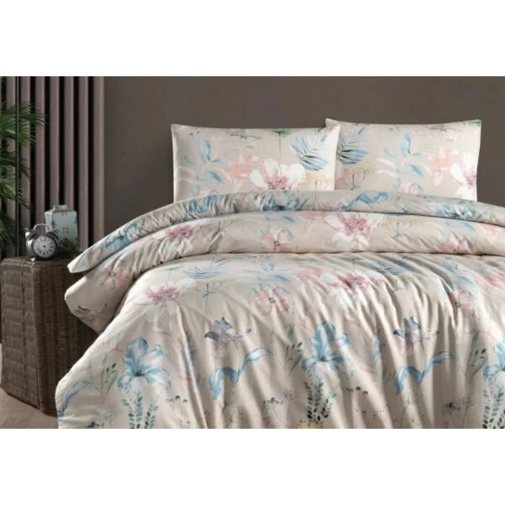 Постільна білизна First Choice Ranforce Homesko простирадло на гумці - Amaris Beige