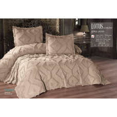 Жакардове покривало з наволочками Alara Lotus Kapicino - 260*260