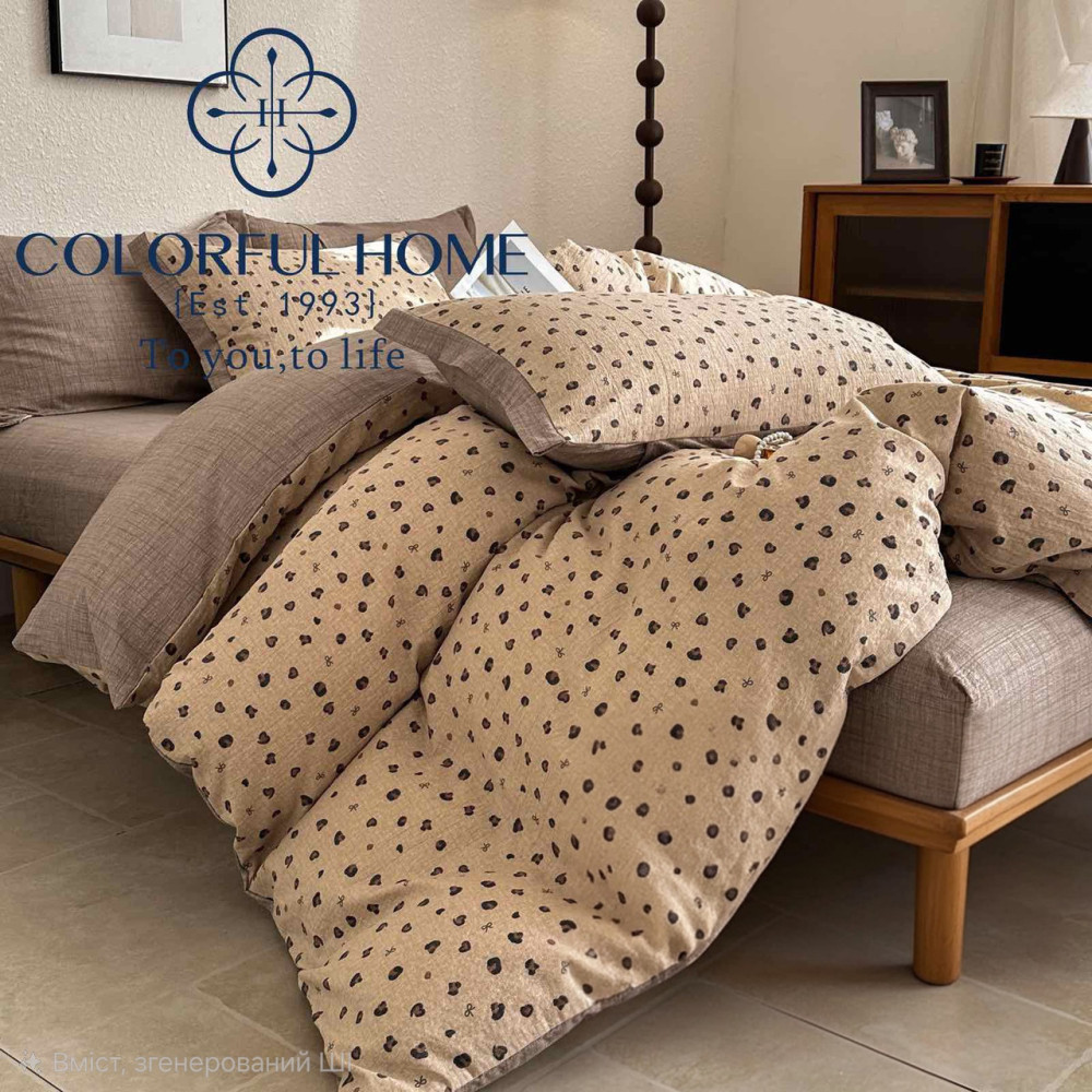 Постільна білизна Colorful Home Lenny євро розмір